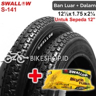 Ban Luar Sepeda Anak Swallow Ukuran 12 1/2 x 1.75 x 2 1/4 Hitam S-141 | High Quality