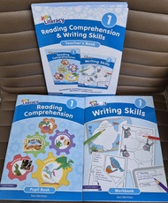 3 books Reading Comprehension pupil Writing Skills workbook and Teacher book 1 : Jolly Literacy