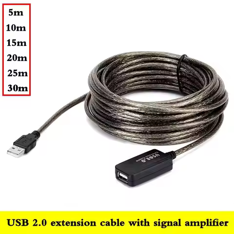 USB Extension Cable 10m USB 2.0 Male to Female Extension Cable 15m With Signal Amplifier Wireless Ne