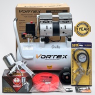 ปั้มลม 30 ลิตร Oil Free ออยฟรี เสียงเงียบ ปั้มลม Vortex แบรนด์ดัง + พร้อมอุปกรณ์ใช้งาน (รับประกัน 1 ปี)