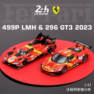 Bimei Gao Ferrari 499P Racing Model 1: 43 Simulation Alloy Car Model 296GT3 Boy Toy Car