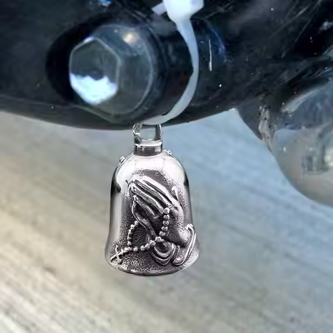Motorcycle Good Luck Bell Praying Hand protector Luck Bell Luck Riding Bells 3D Motorcycle Bell Bike