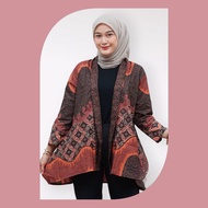 cardigan batik wanita lengan panjang outer Muslimah
