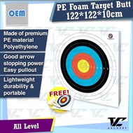 V Club Archery PE Foam Target Butt - 122x122cm 2.2PCF Shooting Board - Free Target Paper/Target Pin