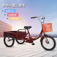 Qian Yuan Foot Pedal Tricycle for Middle-aged and Elderly, Small Size with Sidecar, Leisure Mobility