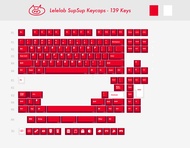 [In Stock]LeleLab SupSupABS Red Transparent Keycap Mechanical Keyboard Original Height Wooting Night
