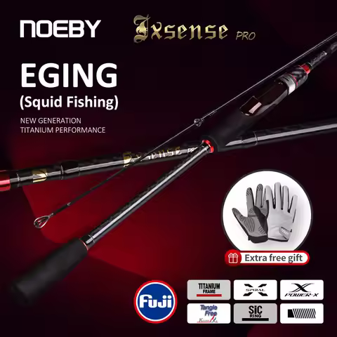 Noeby-Ultra Light Carbon Fuji Fishing Rod,Spinning Fishing Rod,Titanium Sic Ring, Eging Squid Fishin