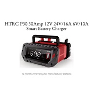 HTRC 30-Amp P30 Car Battery Charger 6V/12V/24V Smart Automatic Battery Maintainer Trickle Charger