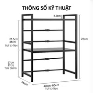 M6 Adjustable Size Microwave Oven Shelf SIV 2/3 Tiers, Wave, Kitchen Shelf (Link 6) MALAN