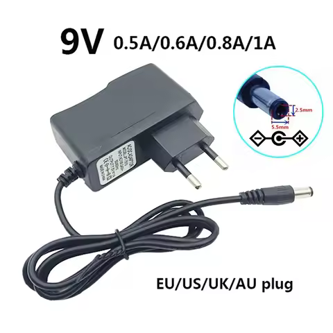 9v 0.5a 0.6a 0.8a 1a us Power Supply au Plug 600ma 800ma 9v 1amp Power Supply uk Plug 9 Volt Adapter
