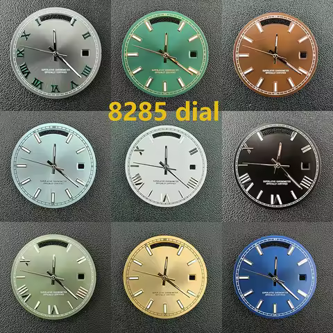 NEW Miyota 8285 Dial watch dial men's watch Roman dial suitable 8285 movement green luminous watch a