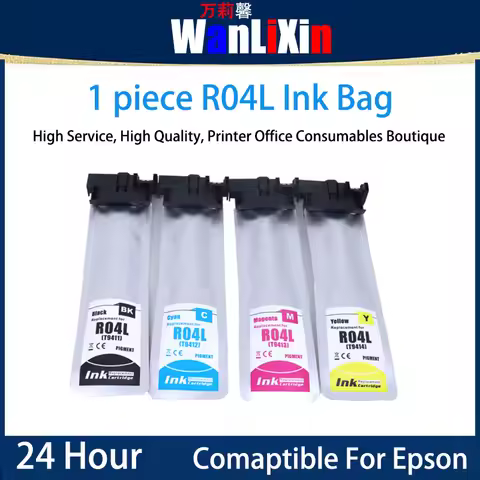 1 PIECE R04L R04X Ink Bag Compatible For Epson WF-C5210 C5290 C5710 C5790