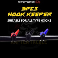【KAPTEN】3pcs Hook Keeper Penyangkut Mata Kail Gewang Bait Lure Holder Hang Safety Fishing Bait Holde