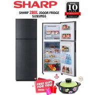 SHARP 280L 2 DOOR FRIDGE SJ287MDS / 3 Star Energy