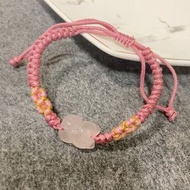 粉晶小狐仙手串手繩 🔮粉晶招人緣🔮招財運🔮配合粉紅色手織繩🔮又靚又好睇！