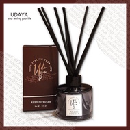 Udaya ก้านไม้หอมปรับอากาศ ขนาด135 ml. THE BLACK REED DIFFUSER +ก้านไม้Fiber Sticks 8 ก้าน (มีทั้งหมด