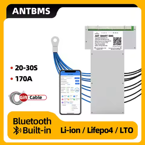 ANT BMS 20S 21S 22S 23S 24S 25S 28S 30S Continuous 170A Peak 425A Li-ion Lifepo4 LTO Battery 60V 72V