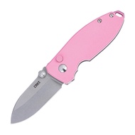 CRKT Squid Button Lock 2.27" 14C28N Rose Quartz G10 IKBS Folding Knife by Lucas Burnley 2474P