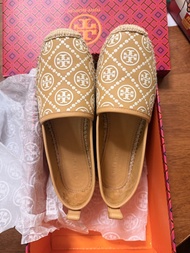 Tory Burch 啡色Monogram espadrilles 拖鞋 US 6