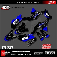 KLX BF Motorcycle Striping Sticker Fullbody List Sticker (TA721) One Set Right Cool Fire MotifKiri