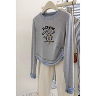 Plus Size Women's Long Sleeve T-Shirt - Contrast Stripe & Fake Stitching | Slim Fit | Fall Collectio