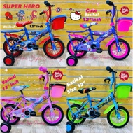 ★Basikal Budak Saiz 12 Inch Bicycle Kids  Basikal Kanak Kanak  Basikal 12 Inci Untuk Umur 2-4 Tahun -12011230✡