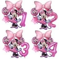 6pcs Minnie mouse balloon girl birthday party decor kids pink ballon 1st baby shower supplies Kids T