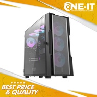 Darkflash DK431 Black ATX PC Case Computer Tempered Glass