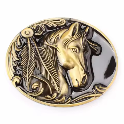 Horse Buckle for Men's 3.8cm Leather Belt K121