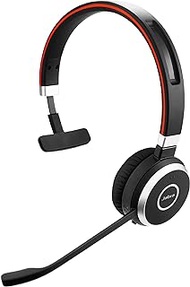Jabra Evolve 65 SE Mono Wireless Headset - Bluetooth Headset with Noise-Cancelling Microphone, Long-Lasting Battery, and Dual Connectivity - MS Teams Certified, Works with All Other Platforms - Black