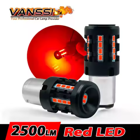 2x 2500LM True 12W Brilliant Red 1157 P21/5W BAY15D/BAZ15D 1156 BA15S P21W PR21W LED Tail Brake Stop