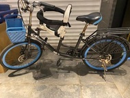 非常罕有 慳位擺放 雙人 單車 長者老人家合用 可接載小童 小朋友上學 返學 兒童單車 kid bicycle kids bike children Baby  student  有籃可載人 代步單車