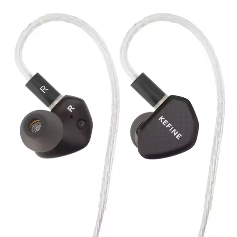 Kefine Klean 10mm DLC Diaphragm Dynamic Driver IEMs Hi-Fi In-ear Earphone with Nozzles and Comfortab
