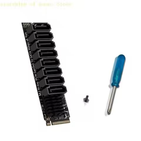 11UB 8 Port PCIe SATA3.0 6Gbps Expansion Card NVME to SATA3.0 Expansion Card M.2 NVME PCIE