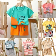 Baju Budak Bayi Set ShortSleeve Clothes Cartoon Tee Baju Kanak Boys Girls Cute Clothing Summer Wear 