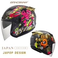 Gracshaw Helmet Gennex G535 JAPOP Japan Edition New Launching with FREE HELMET BACKPACKS (G535 Japan
