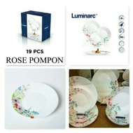Luminarc Rose Pompon Diner Set 19Pcs