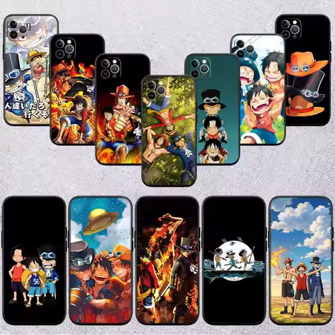 DI29 One Piece ACE Luffy Sabo New High-End Shell Phone Case for iPhone SE X XS XR 16E 17 11 Pro Max