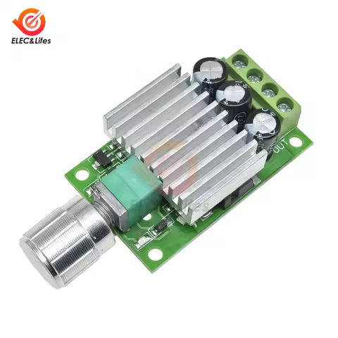 DC 12V-30V 6V 12V 24V 30V 10A PWM DC Motor Speed Controller Governor Heat Sink Speed Regulator LED D