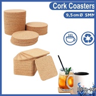 【12.12 SALE】Round Cork Coasters Suitable to Engrave Heat  9.5 cm Diameter 3 mm Thick
