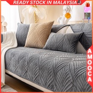 Nordic Thick Sofa Cover Waterproof Soft Towel 1 2 3 Seater L Shape Velvet Alas Sofa Lapik Kusyen Pelapik Sofa Tebal