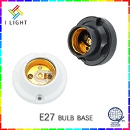 E27 Bulb Holder Base White/Black Ceiling Light Bulb Socket Base(No Including Screw)