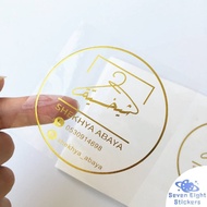 Custom Transparent sticker Hot Stamping sticker - Gold &amp; Silver &amp; Rose Gold Shining Sticker | Thank You Sticker Sticker | Cheap and Fast Printing Custom Stickers| 1 Day Ready！