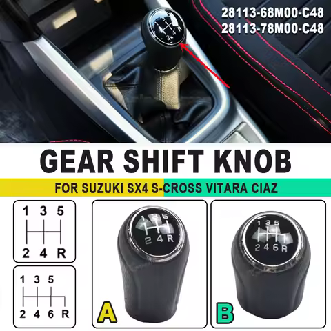 For Suzuki SX4 S-Cross Vitara Ciaz 1.6L 1.4T Engine Manual Shift Lever Gear Knob