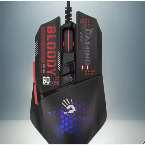 Bloody V8M Max Mini Gaming Mouse Wired Driverless BC3332-A 12000CPI RGB 4 Level LOD AFC Strike Tech 