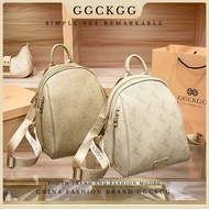 【GGCKGG】Branded Original Backpack Woman Travel Waterproof Leather School Bag Women Large Beg Wanita 