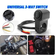 Universal Motorcycle 3 Way Switch ON OFF Mini Driving Light Switch With Clip Waterproof