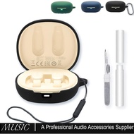 Case for 1MORE Ear Clip S12 True Wireless Earbuds, Silicone Protective Case Cover with Keychain & Cl