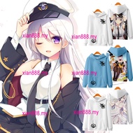 New Anime Azur Lane USS Enterprise Hoodie Japanese Men's Fashion Women's Loose 3D Printing Sweater U