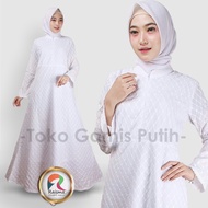 Raisma - Anya Baju Gamis Wanita Warna Hitam Bahan Katun Perlengkapan Umroh Haji Badan Full Furing Mo